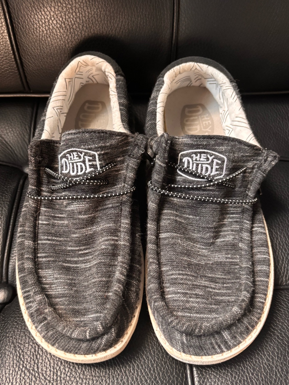 Hey Dude Kids Slip-On Sneakers in Charcoal Heather